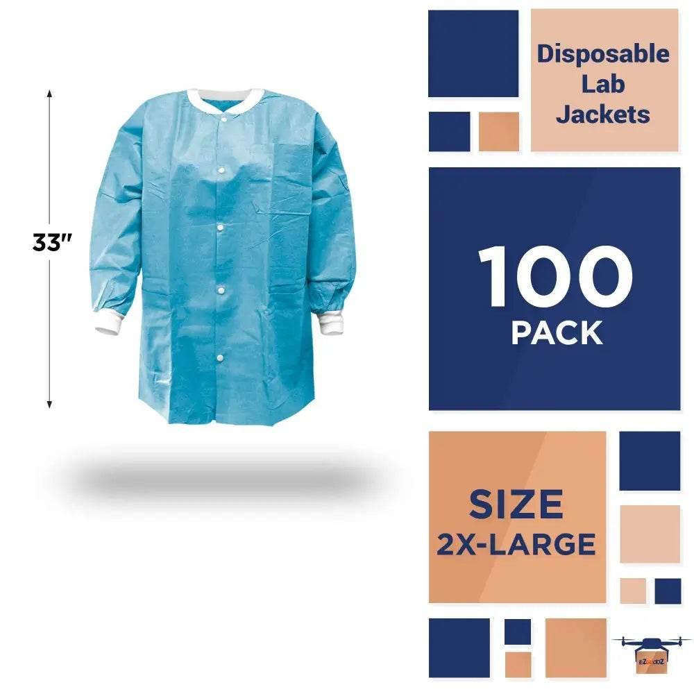 Unisex Disposable Lab Jacket Pack of 100 for Comfort - Estalios