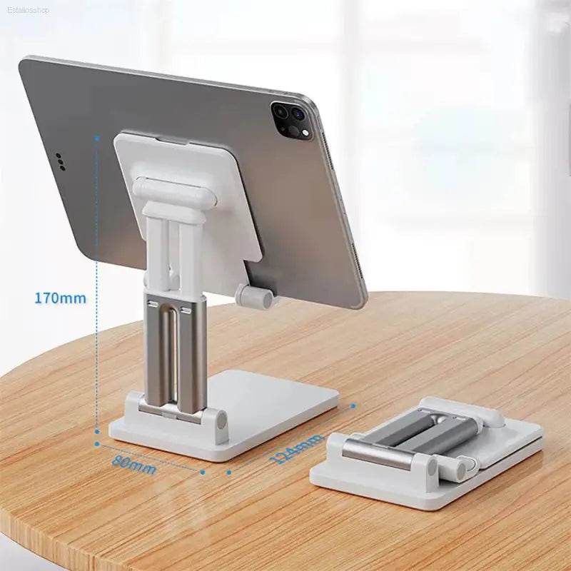 Universal Desktop Phone Bracket with Solid Base and Folding Design - Estalios