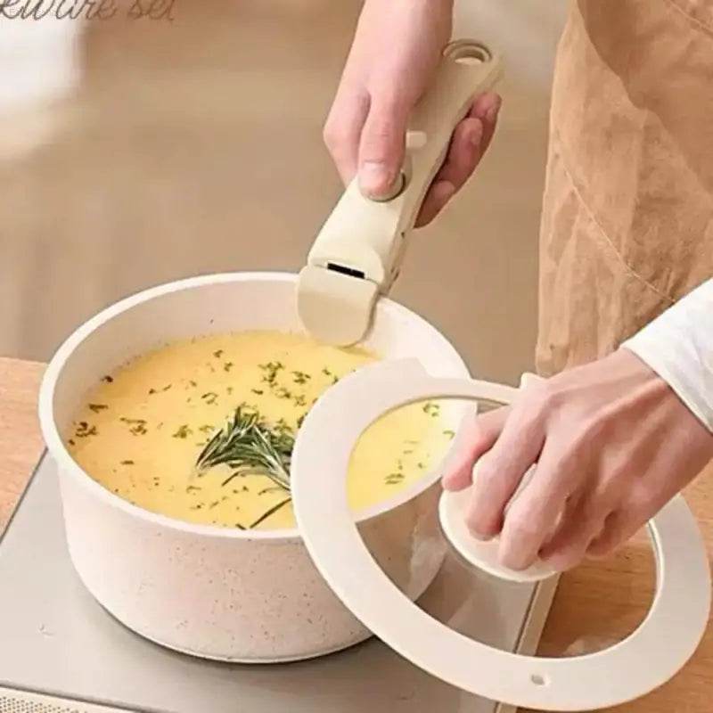 Universal Ergonomic Removable Pot Handle for Cookware - Estalios