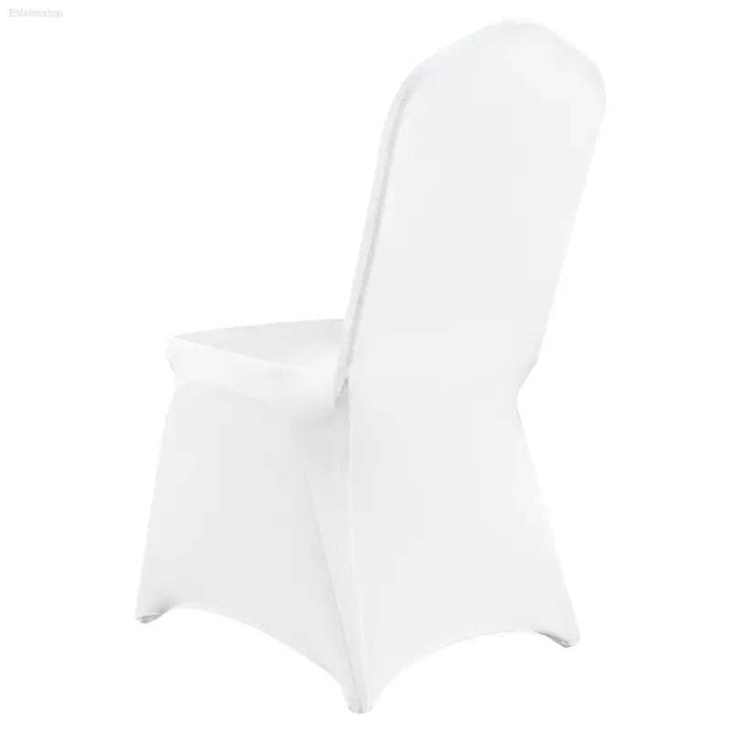 Universal Spandex Folding Chair Covers for Events 50PCS White - Estalios