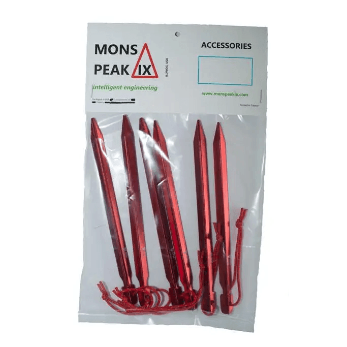 Unleash Adventure with Vibrant Red Tent Stakes Pack of 6 - Estalios