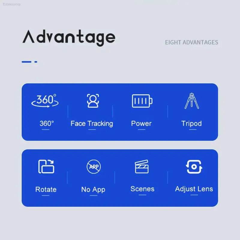 Eight advantages of a product.