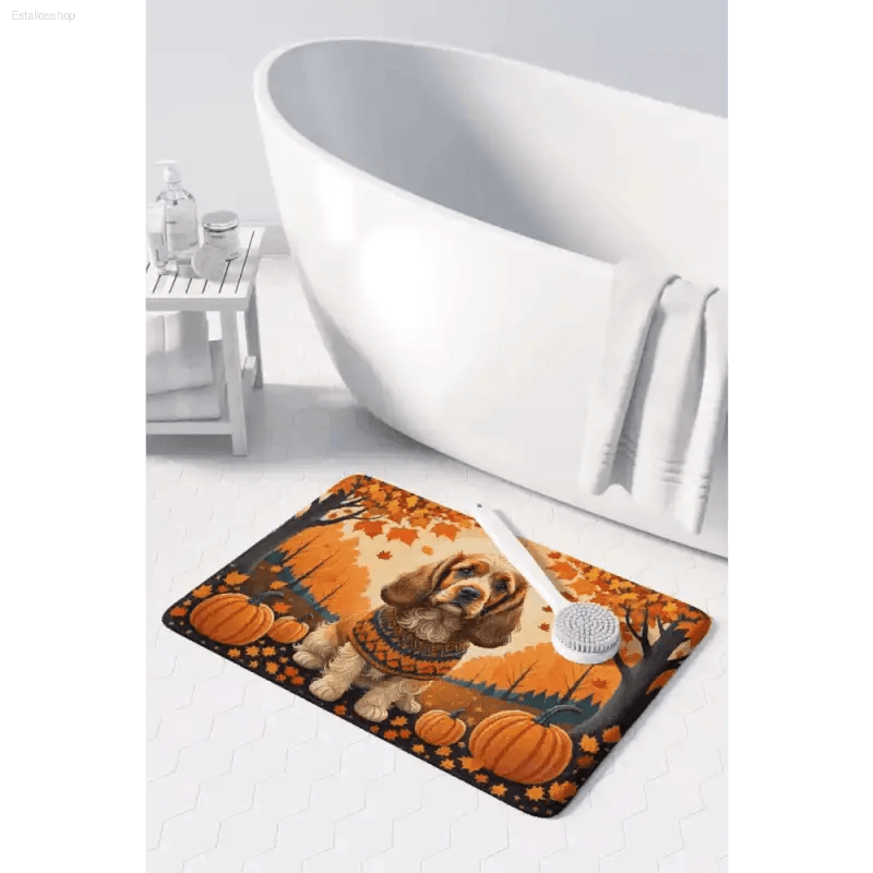 Unleash Autumn Vibes with Our Stylish Dog Bath Mat - Estalios