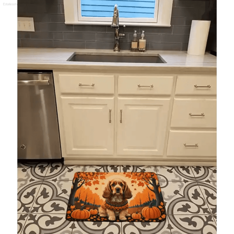 Unleash Autumn Vibes with Our Stylish Dog Bath Mat - Estalios