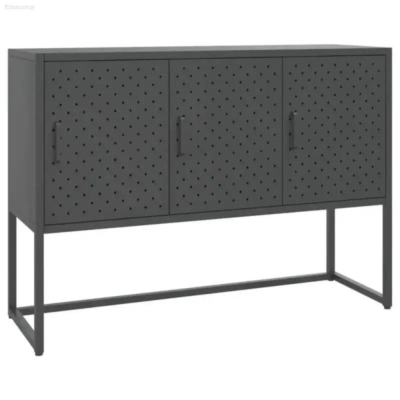 Unleash Charcoal Steel Storage: Adjustable Feet Included! **charcoal Steel Cabinet Collection** Elevate your Storage Game with our Sleek and Versatile Charcoal Steel - Estalios
