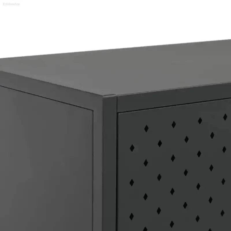 Unleash Charcoal Steel Storage: Adjustable Feet Included! **charcoal Steel Cabinet Collection** Elevate your Storage Game with our Sleek and Versatile Charcoal Steel - Estalios