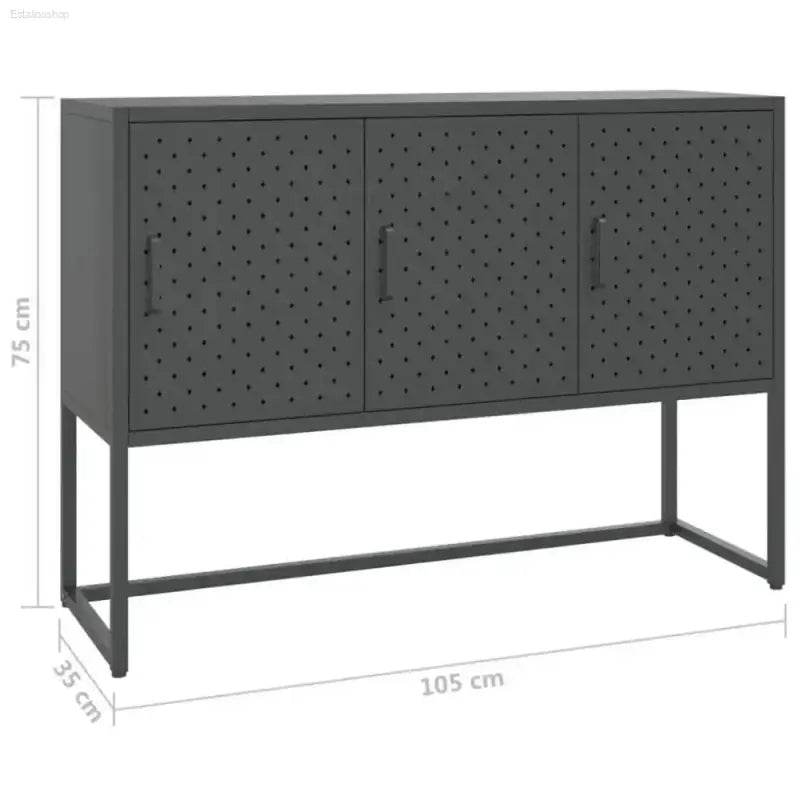 Unleash Charcoal Steel Storage: Adjustable Feet Included! **charcoal Steel Cabinet Collection** Elevate your Storage Game with our Sleek and Versatile Charcoal Steel - Estalios