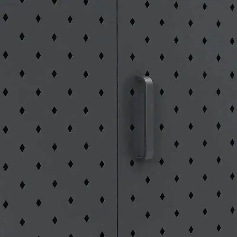 Unleash Charcoal Steel Storage: Adjustable Feet Included! **charcoal Steel Cabinet Collection** Elevate your Storage Game with our Sleek and Versatile Charcoal Steel - Estalios