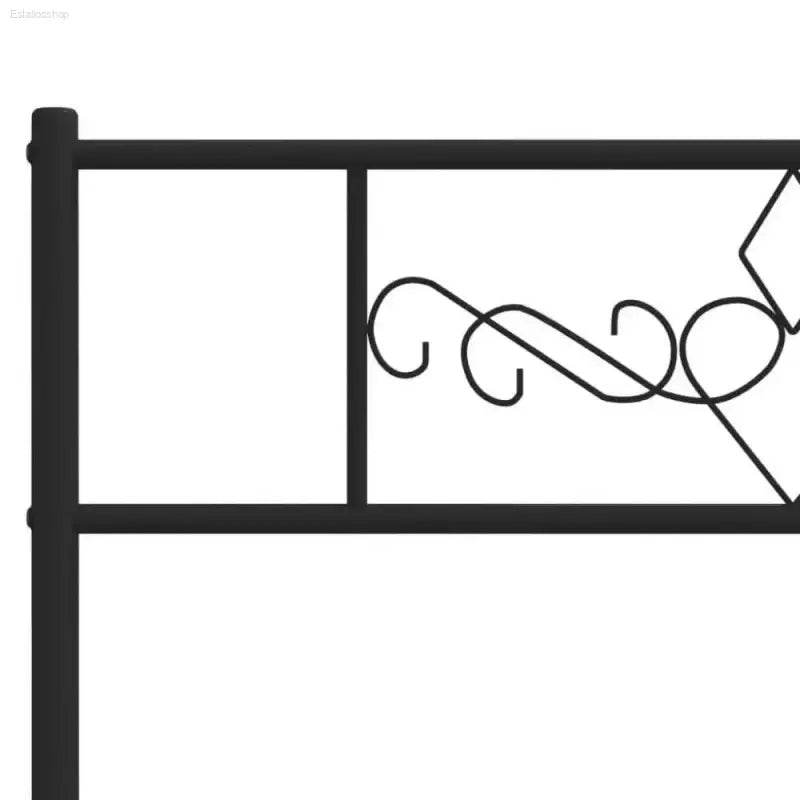 Unleash Darkness: Black Metal Bed Frame Domination! Sleek and Sturdy, our Black Metal Bed Frame with Headboard Transforms your Bedroom Into - Estalios