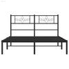 Unleash Darkness: Black Metal Bed Frame Domination! Sleek and Sturdy, our Black Metal Bed Frame with Headboard Transforms your Bedroom Into - Estalios