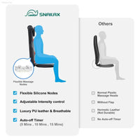 Experience Ultimate Relaxation with the Snailax Heated Electric Back Massager - Your Go-To Chair Pad for Soothing Tissue Kneading! - Estalios