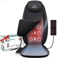 Experience Ultimate Relaxation with the Snailax Heated Electric Back Massager - Your Go-To Chair Pad for Soothing Tissue Kneading! - Estalios