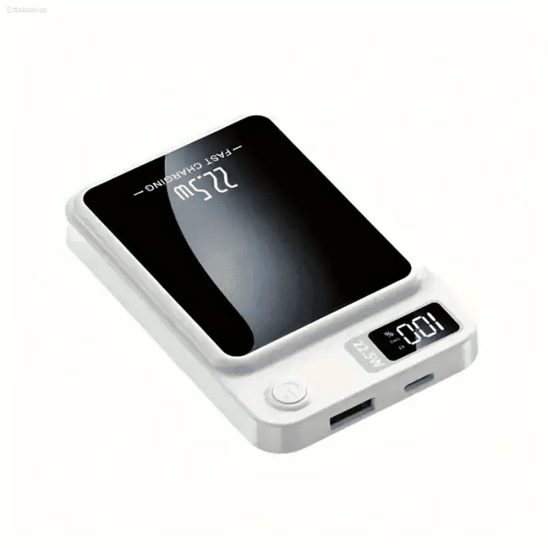 White portable power bank.