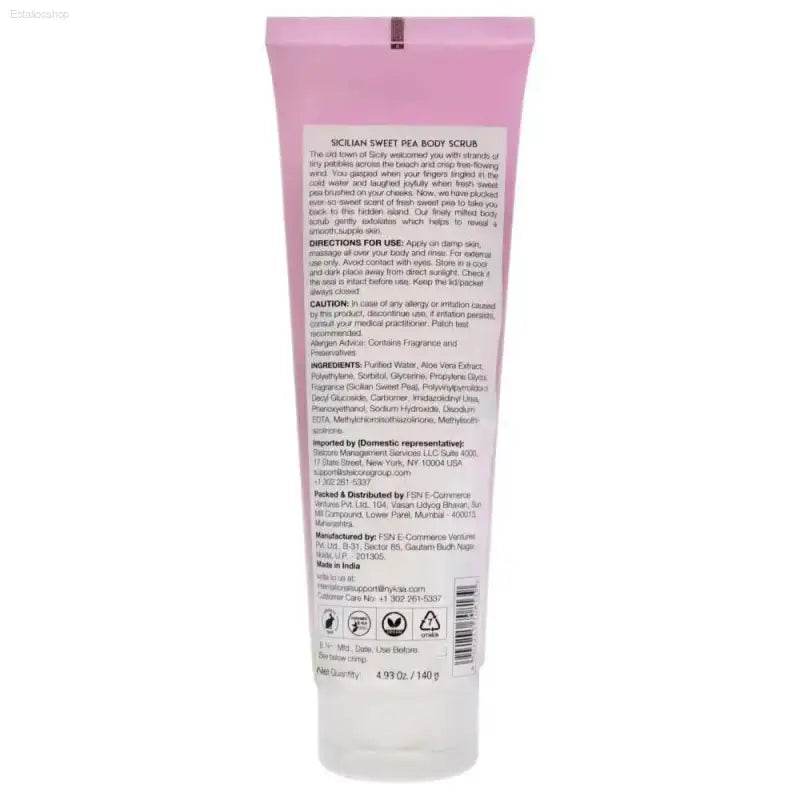 Unleash Glowing Skin: Sicilian Sweet Pea Nykaa Body Scrub! Here's that Product Description you Wanted: Indulge in the Luxurious Pink - Estalios