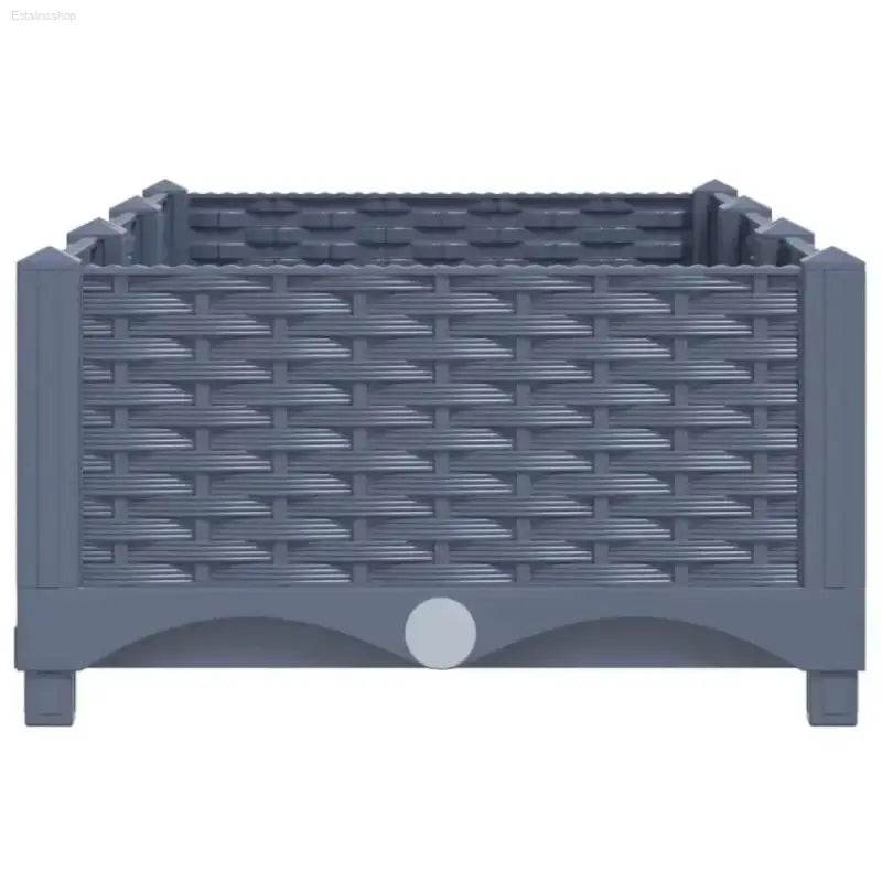 Unleash Gray Wicker Wonders: Planter Paradise! **product Description:** Elevate your Garden Game with this Trio of Chic Gray Woven-look - Estalios