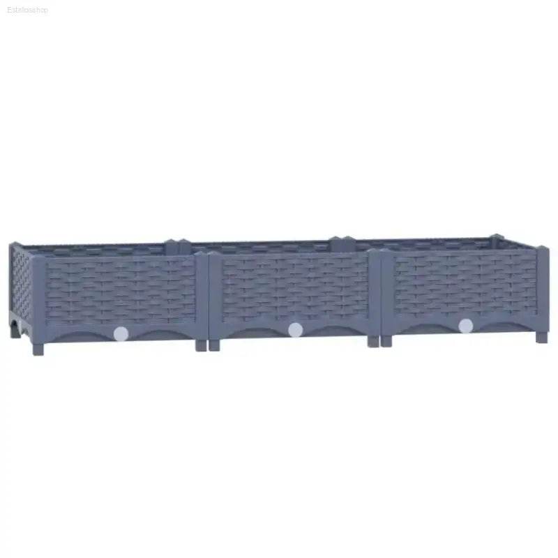 Unleash Gray Wicker Wonders: Planter Paradise! **product Description:** Elevate your Garden Game with this Trio of Chic Gray Woven-look - Estalios