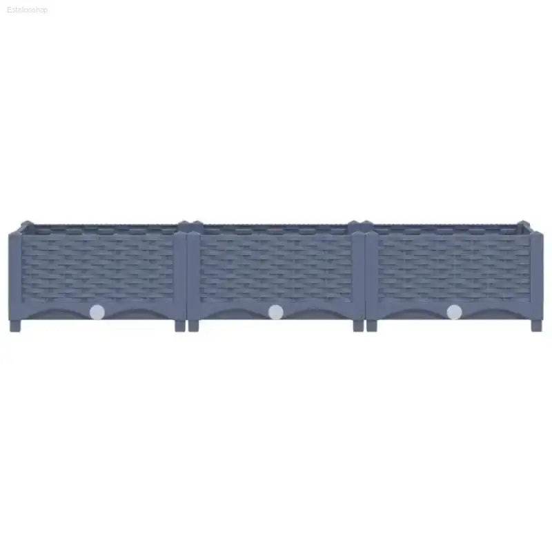 Unleash Gray Wicker Wonders: Planter Paradise! **product Description:** Elevate your Garden Game with this Trio of Chic Gray Woven-look - Estalios