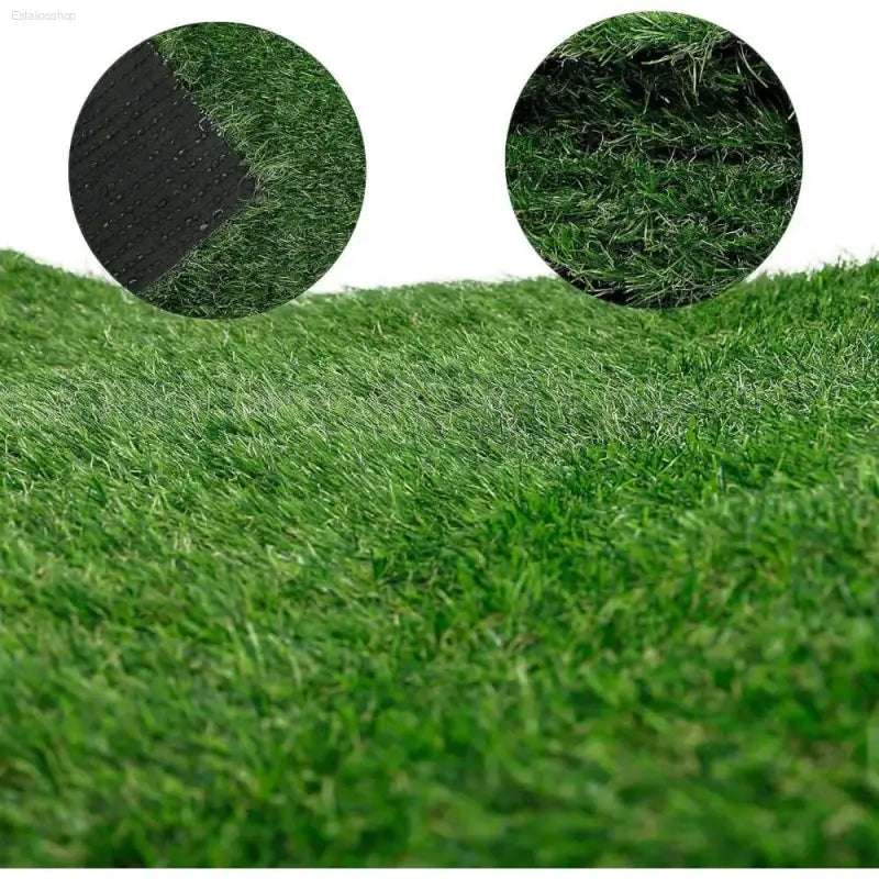 Artificial green turf.