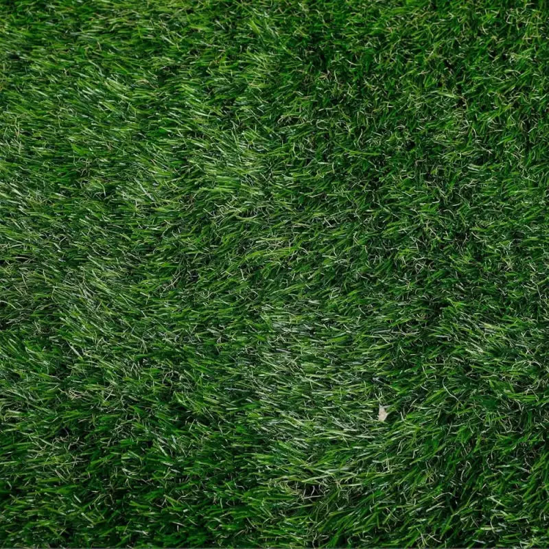 Lush green artificial turf.