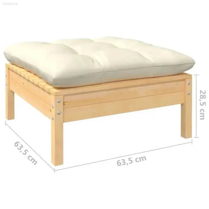 Unleash Outdoor Bliss: Solid Pine Wood Garden Lounge Set! **product Description:** Transform your Outdoor Space Into a Haven of Relaxation with our Stunning Garden - Estalios