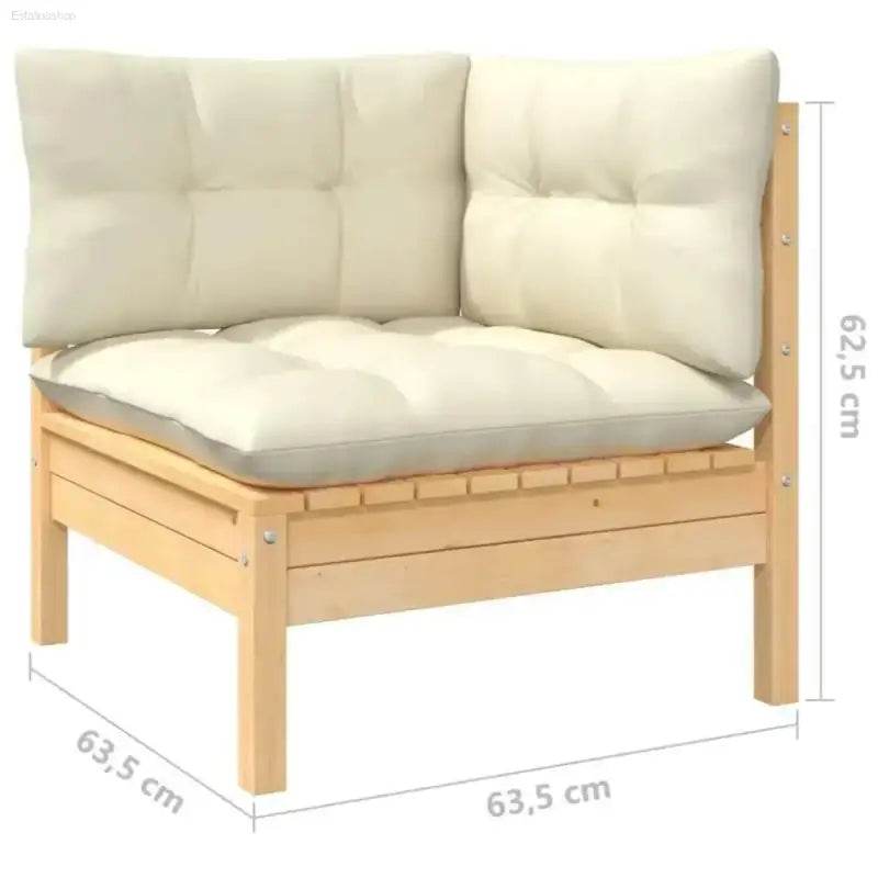 Unleash Outdoor Bliss: Solid Pine Wood Garden Lounge Set! **product Description:** Transform your Outdoor Space Into a Haven of Relaxation with our Stunning Garden - Estalios