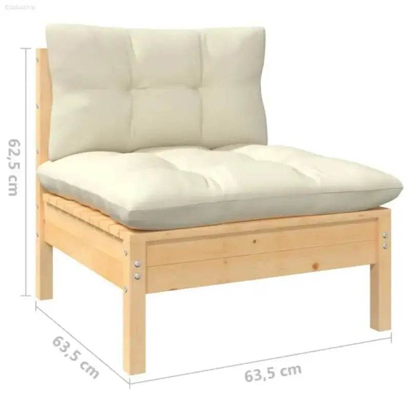 Unleash Outdoor Bliss: Solid Pine Wood Garden Lounge Set! **product Description:** Transform your Outdoor Space Into a Haven of Relaxation with our Stunning Garden - Estalios
