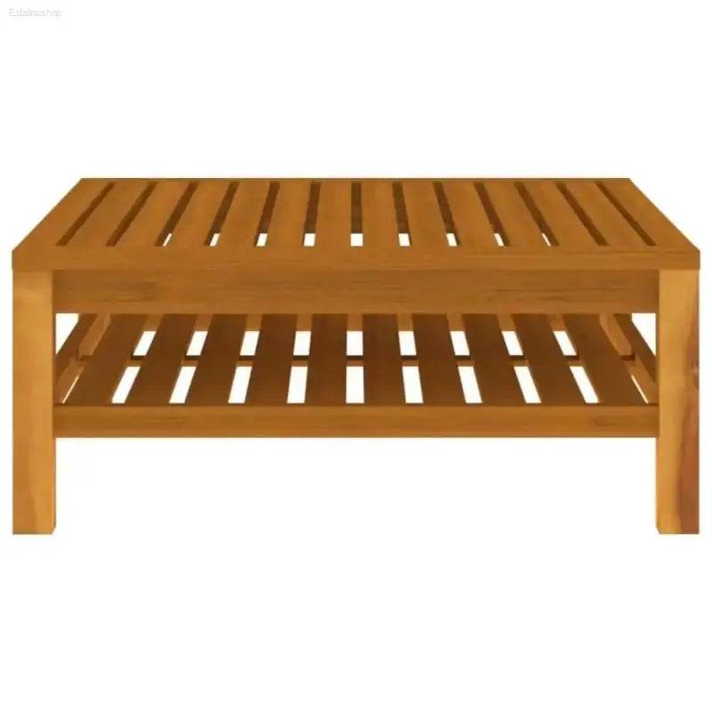 Unleash Outdoor Oasis: Wooden Sectional Sofa & Coffee Table Set - Estalios