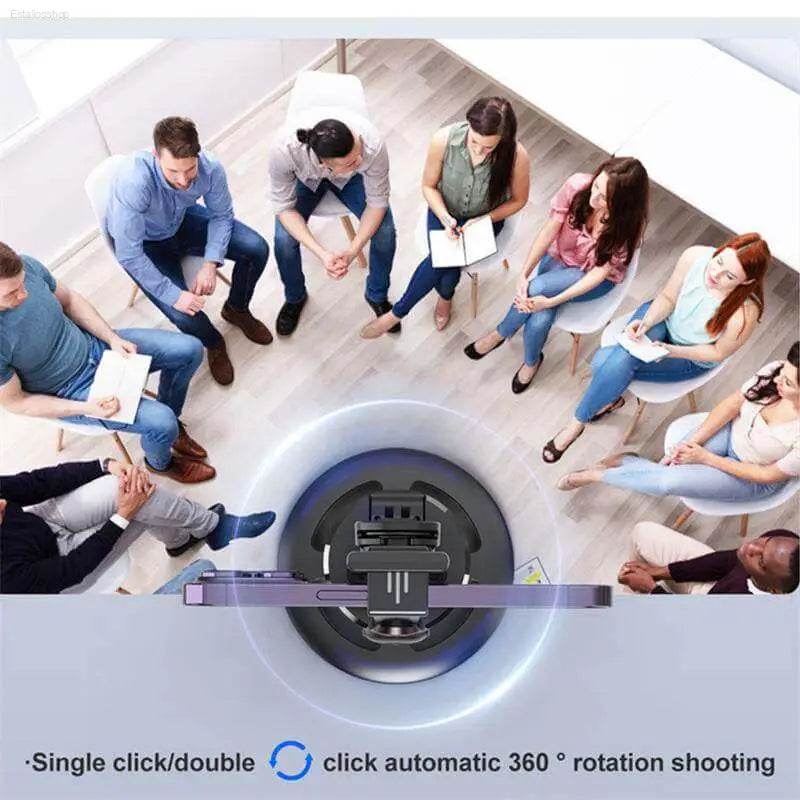 Automatic rotating phone holder.
