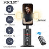 Smartphone holder with face-tracking and remote.