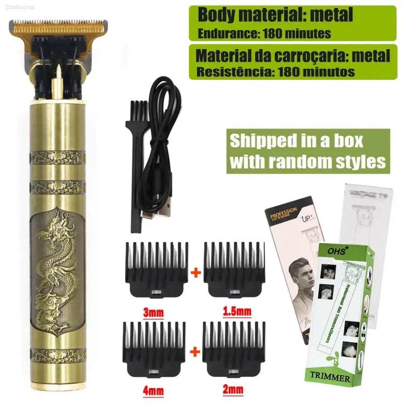 Hair clipper with accessories.