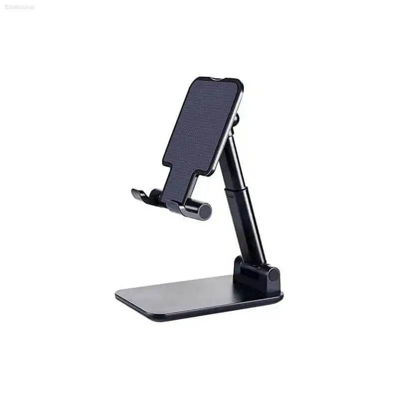 Adjustable black phone stand.