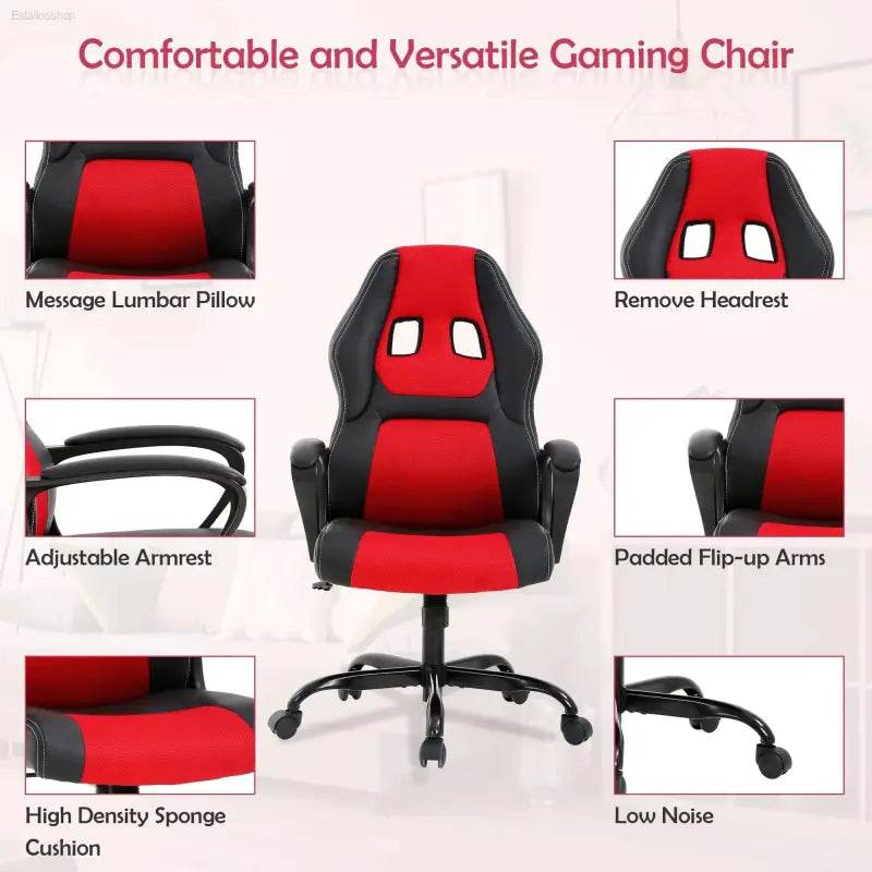 Red and black gaming chair.
