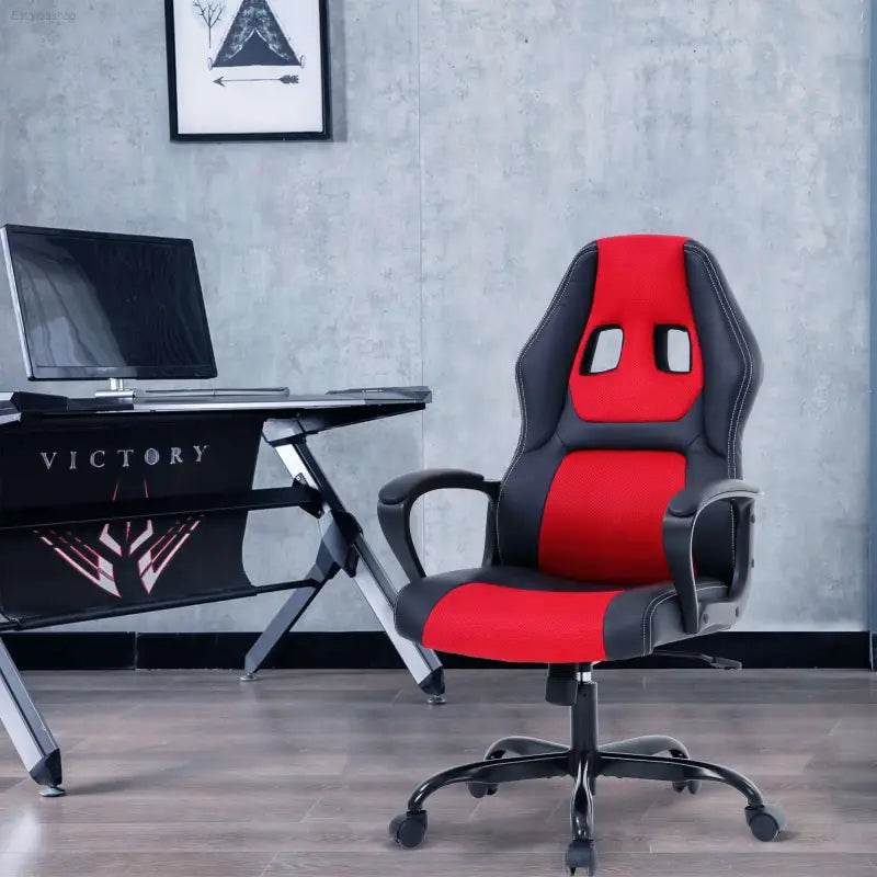 Red and black gaming chair.