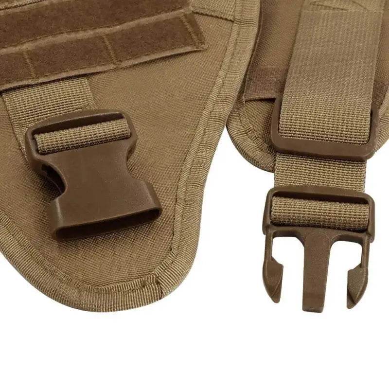 Unleash your Dog: Tan Tactical Dog Harness with Perfect Chest Girth! **product Description** Gear Up your Furry Friend with the Ultimate Tan Tactical - Estalios