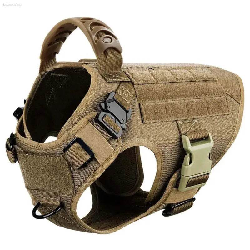Unleash your Dog: Tan Tactical Dog Harness with Perfect Chest Girth! **product Description** Gear Up your Furry Friend with the Ultimate Tan Tactical - Estalios
