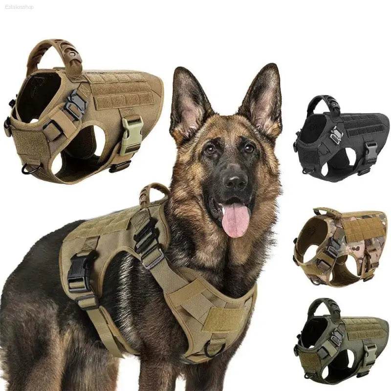 Unleash your Dog: Tan Tactical Dog Harness with Perfect Chest Girth! **product Description** Gear Up your Furry Friend with the Ultimate Tan Tactical - Estalios