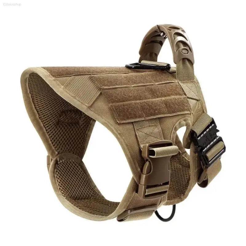 Unleash your Dog: Tan Tactical Dog Harness with Perfect Chest Girth! **product Description** Gear Up your Furry Friend with the Ultimate Tan Tactical - Estalios