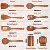 Wooden kitchen utensil set.