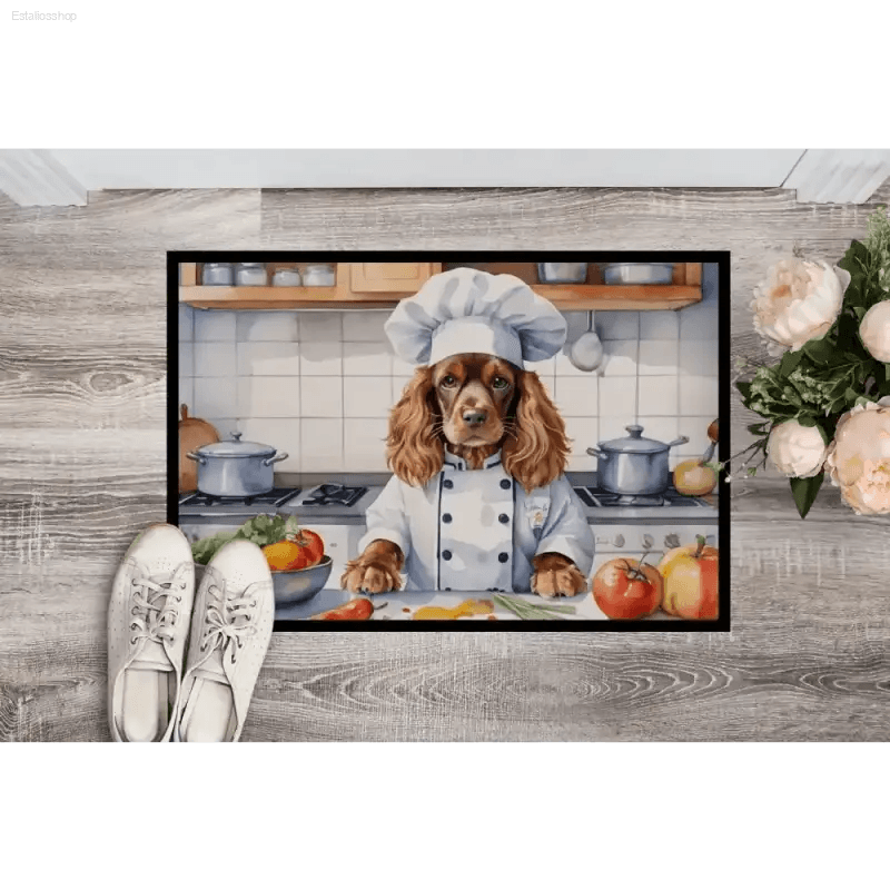 Unleash your Inner Dog Chef Kitchen Pro! Dog Chef Kitchen Mat Product Description: Spice Up your Kitchen with the Dog Chef Kitchen Mat, a Delightful - Estalios