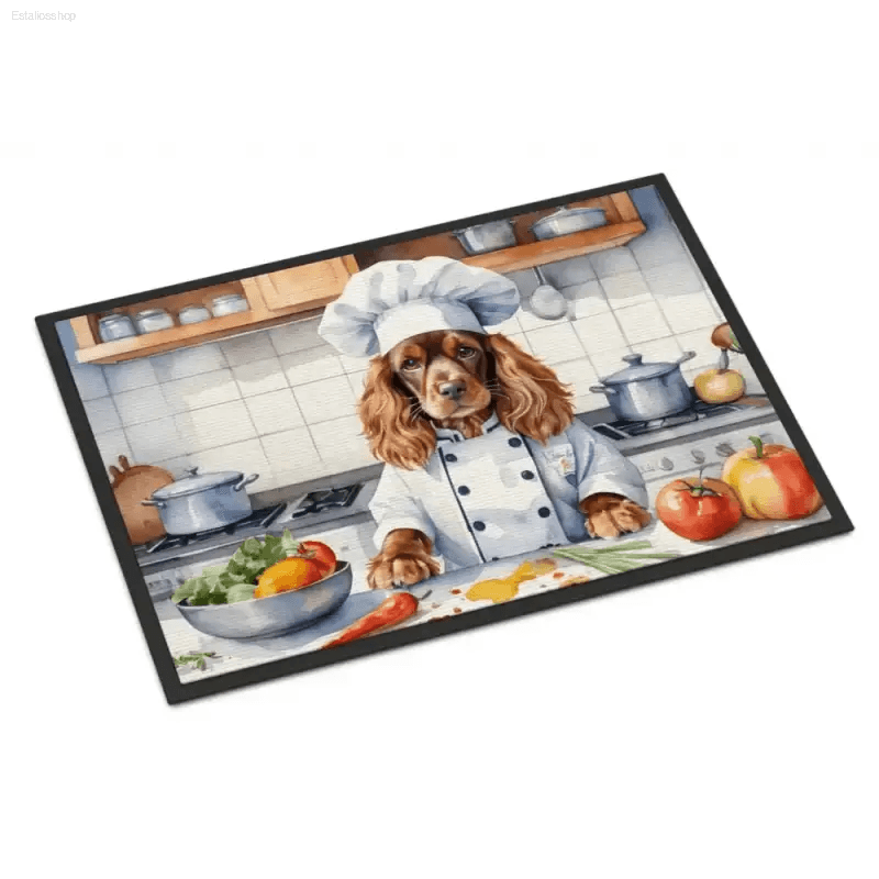 Unleash your Inner Dog Chef Kitchen Pro! Dog Chef Kitchen Mat Product Description: Spice Up your Kitchen with the Dog Chef Kitchen Mat, a Delightful - Estalios