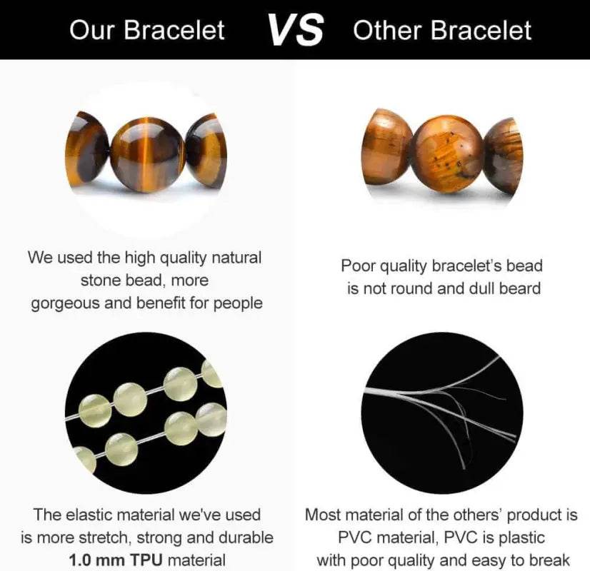 Bracelet comparison advertisement.