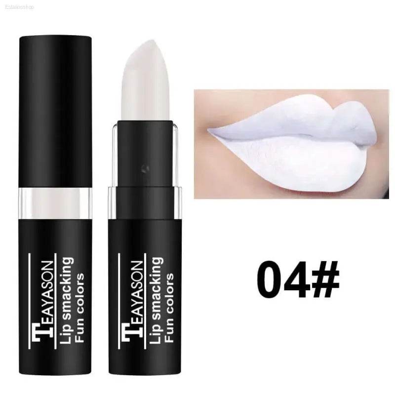 White lipstick.