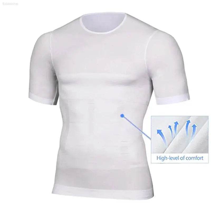 White compression undershirt.