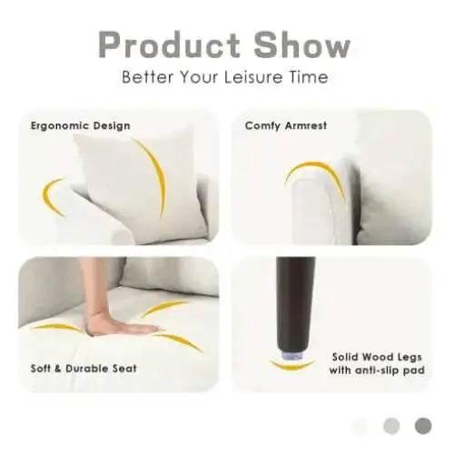 Upholstered Armchair With Solid Wood Legs for Modern Living - Estalios