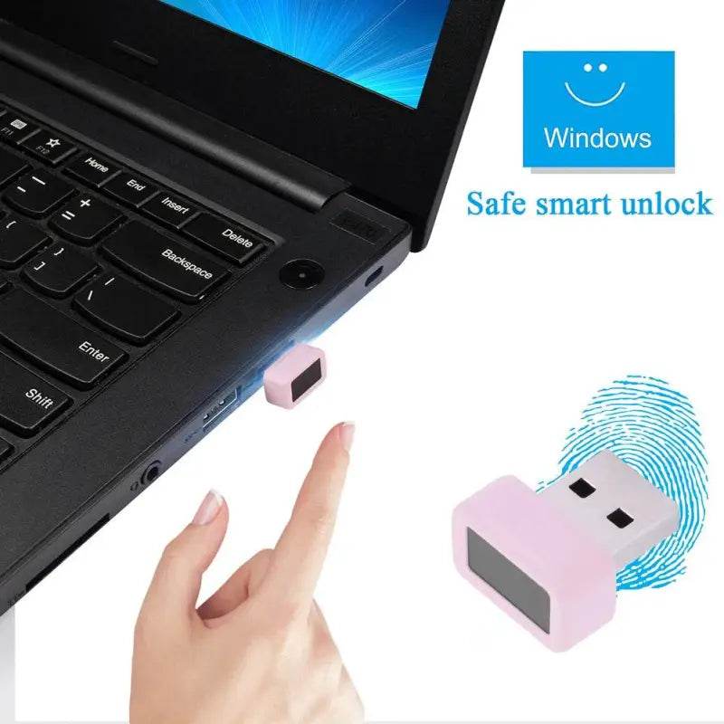 USB Fingerprint Key Reader Portable Security Key Anti-Spoofing Windows Hello FIDO U2F Speedy Matching Security Key for PC Laptop - Estalios
