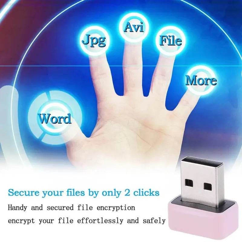 USB Fingerprint Key Reader Portable Security Key Anti-Spoofing Windows Hello FIDO U2F Speedy Matching Security Key for PC Laptop - Estalios