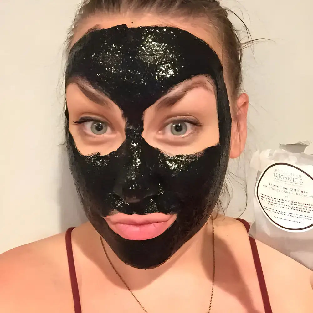 Vegan Activated Charcoal Peel Superhero Skin featuring a black facial mask for glowing skin