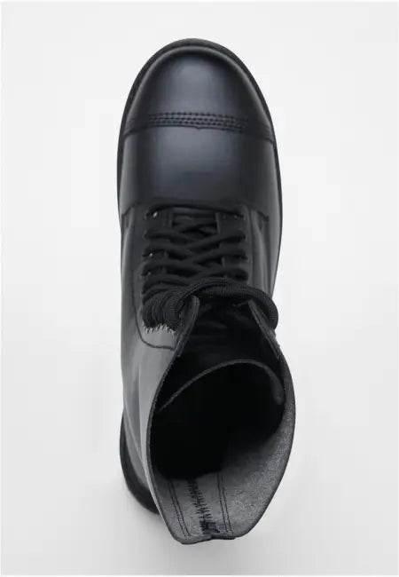 Step into Confidence with Black Leather Combat Boots - Estalios