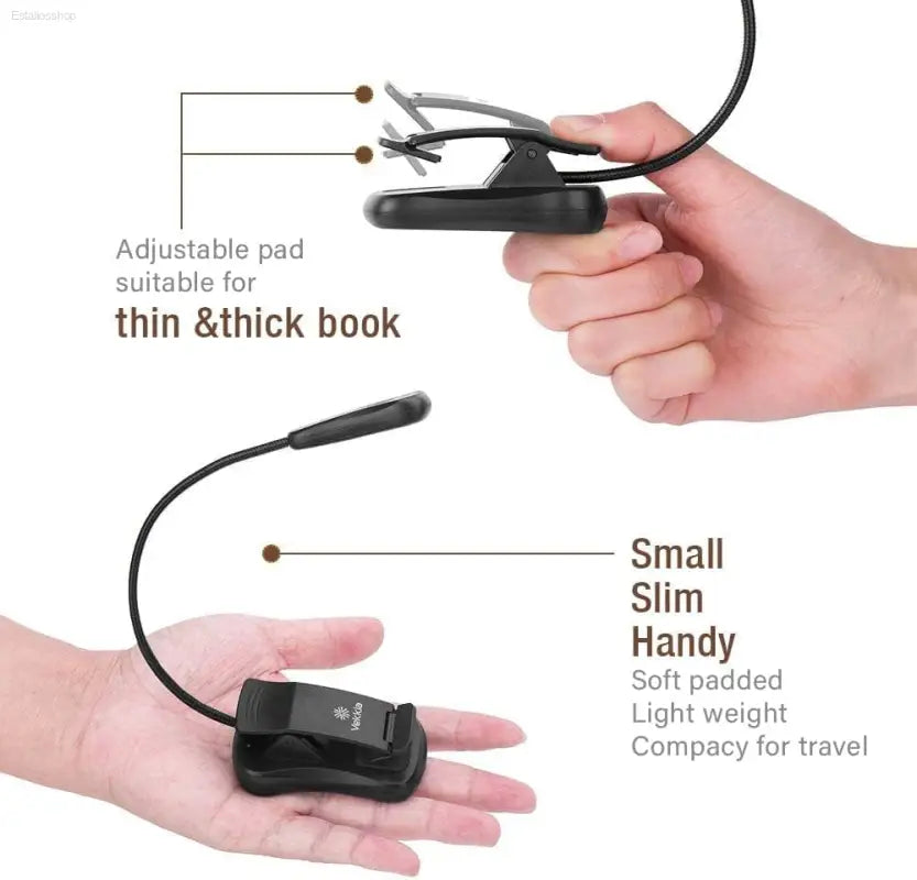 Vekkia Rechargeable 3000K LED Book Light - Perfect Clip-On Reading Light for Cozy Bedtime Reading
