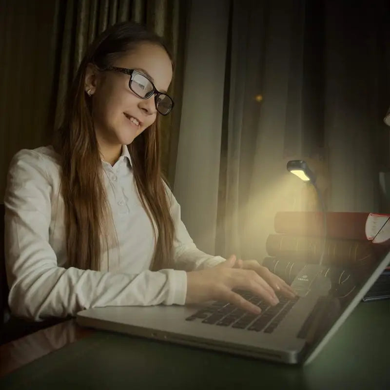 Vekkia Rechargeable 3000K LED Book Light - Perfect Clip-On Reading Light for Cozy Bedtime Reading